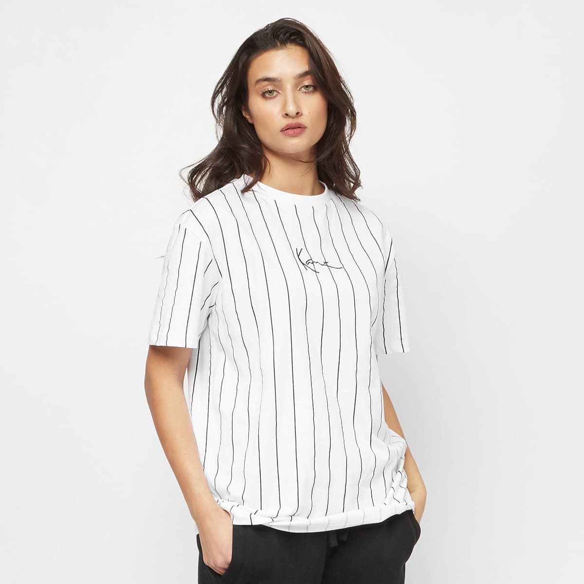 Small Signature Essential Pinstripe OS Tee 