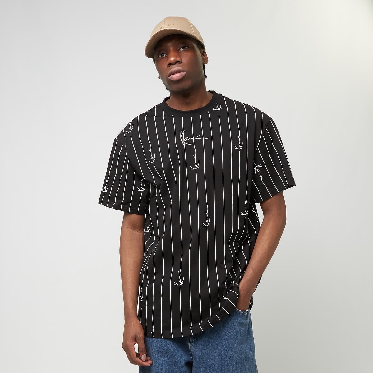 Small Signature Logo Pinstripe Tee