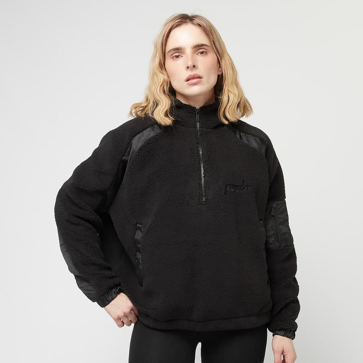 Bonny Teddy Fabric Mix Halfzip