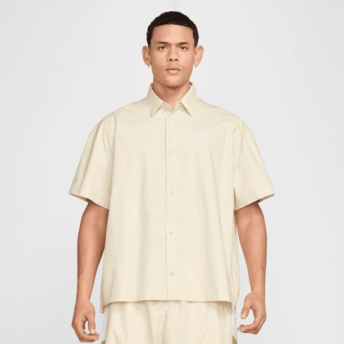 Club Short Sleeve Buttoned Oversized Shirt