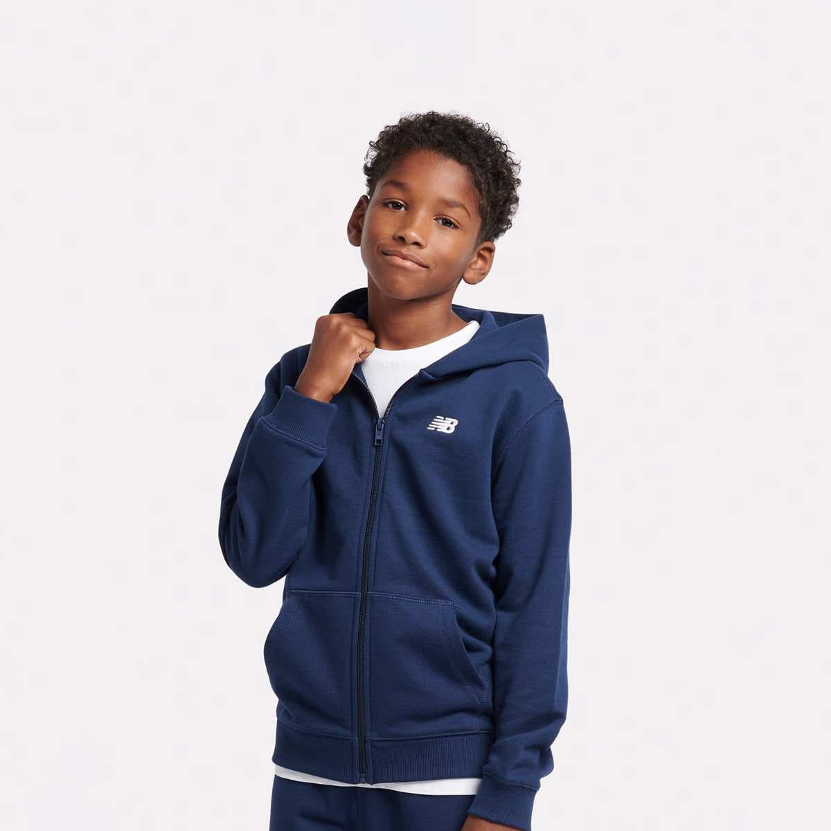 French Terry Small Logo Full Zip Hoodie