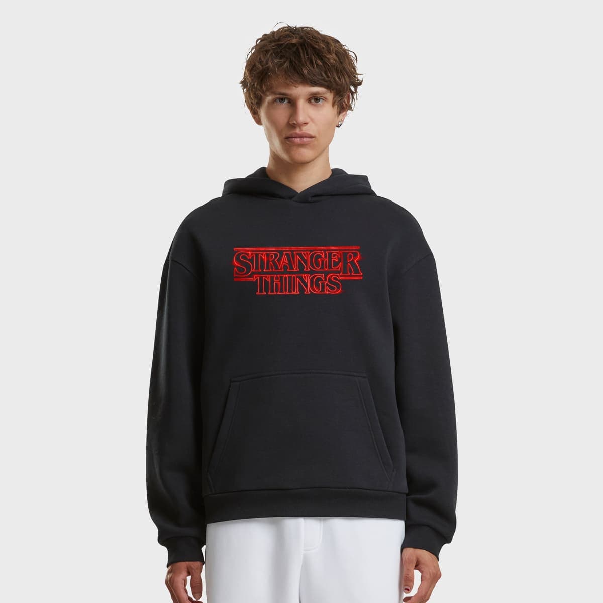 Stranger Things Neon Sign Fluffy Hoody