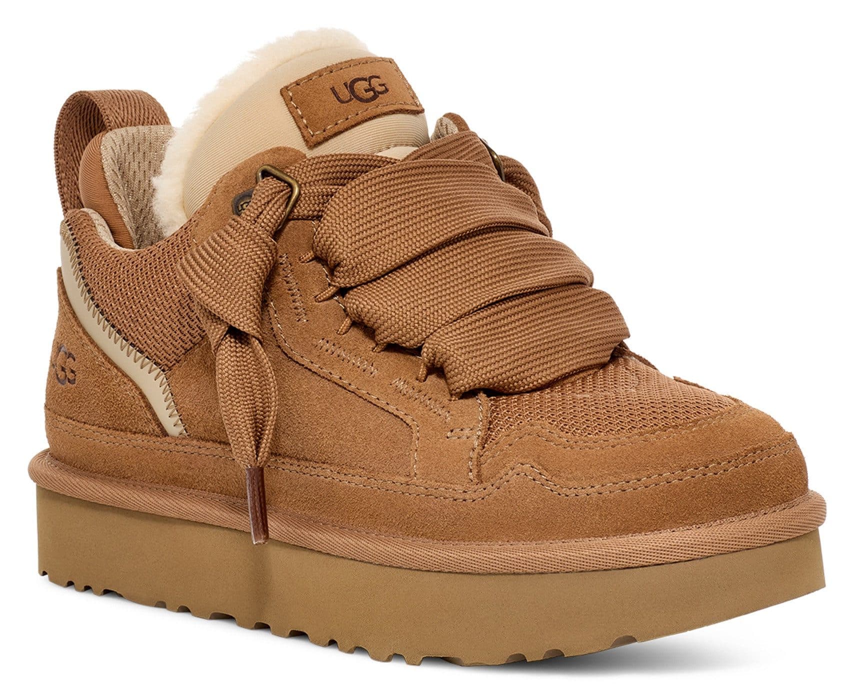 UGG W LOWMEL Sneaker Midcut Sneaker, Schnürschuh mit gepolstertem Schaftrand