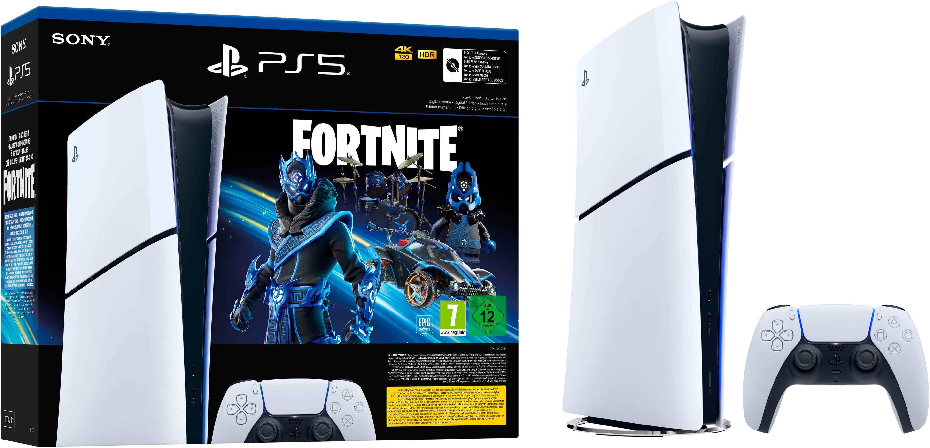 PlayStation 5 Digital Edition (Slim) – Fortnite Cobalt Star Bundle 1TB