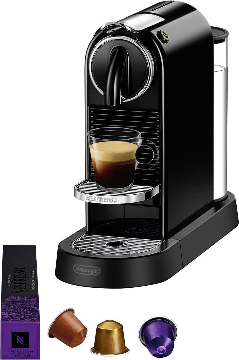 NESPRESSO Kapselmaschine CITIZ EN 167.B von DeLonghi, Black, inkl. Willkommenspaket mit 7 Kapseln