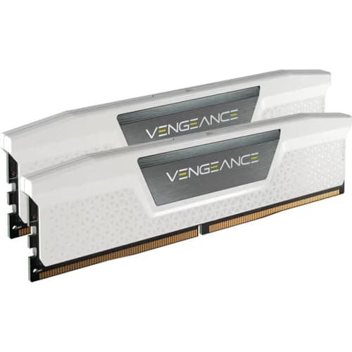 CORSAIR VENGEANCE DDR5 RAM 32GB (2x16GB) Bis zu 5200MHz CL40 Intel XMP 3.0 Desktop-Arbeitsspeicher – Weiß (CMK32GX5M2B5200C40W)
