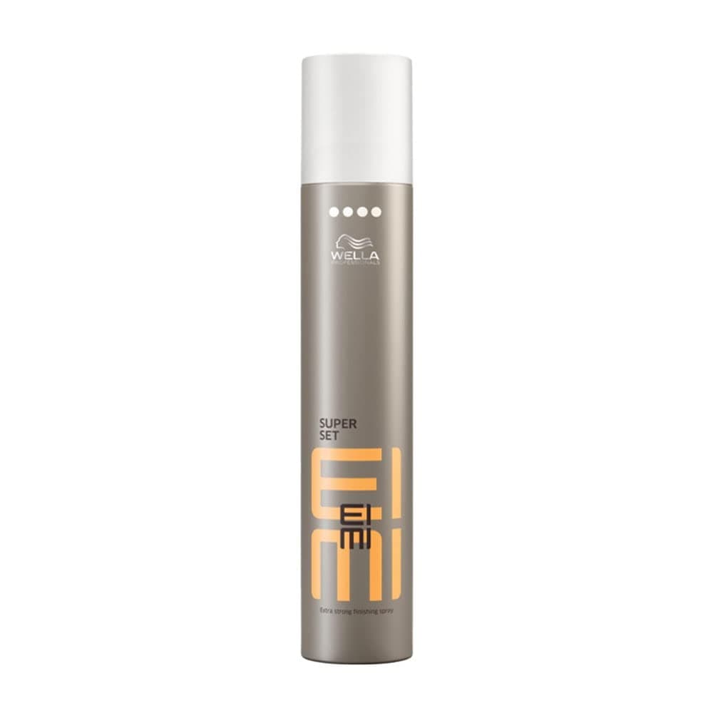 Wella EIMI Super Set Haarlack – Fixing Spray für extra starken, zuverlässigen Halt – mit UV-Schutz-Formel und Schutz vor Feuchtigkeit und Hitze