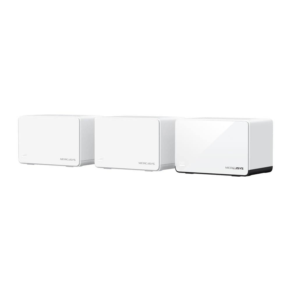 Mercusys Halo H85X (3-Pack) – Sistema Mesh Wi-Fi 6 AX3000, Cobertura de hasta 650 m², 2.5 Gbps WAN/LAN, gestión con App MERCUSYS
