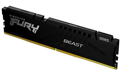 Kingston FURY Beast Schwarz DDR5 16GB 6000MT/s CL30 DIMM Desktop Gaming Speicher Einzelnes Modul AMD EXPO und Intel XMP - KF560C30BBE-16