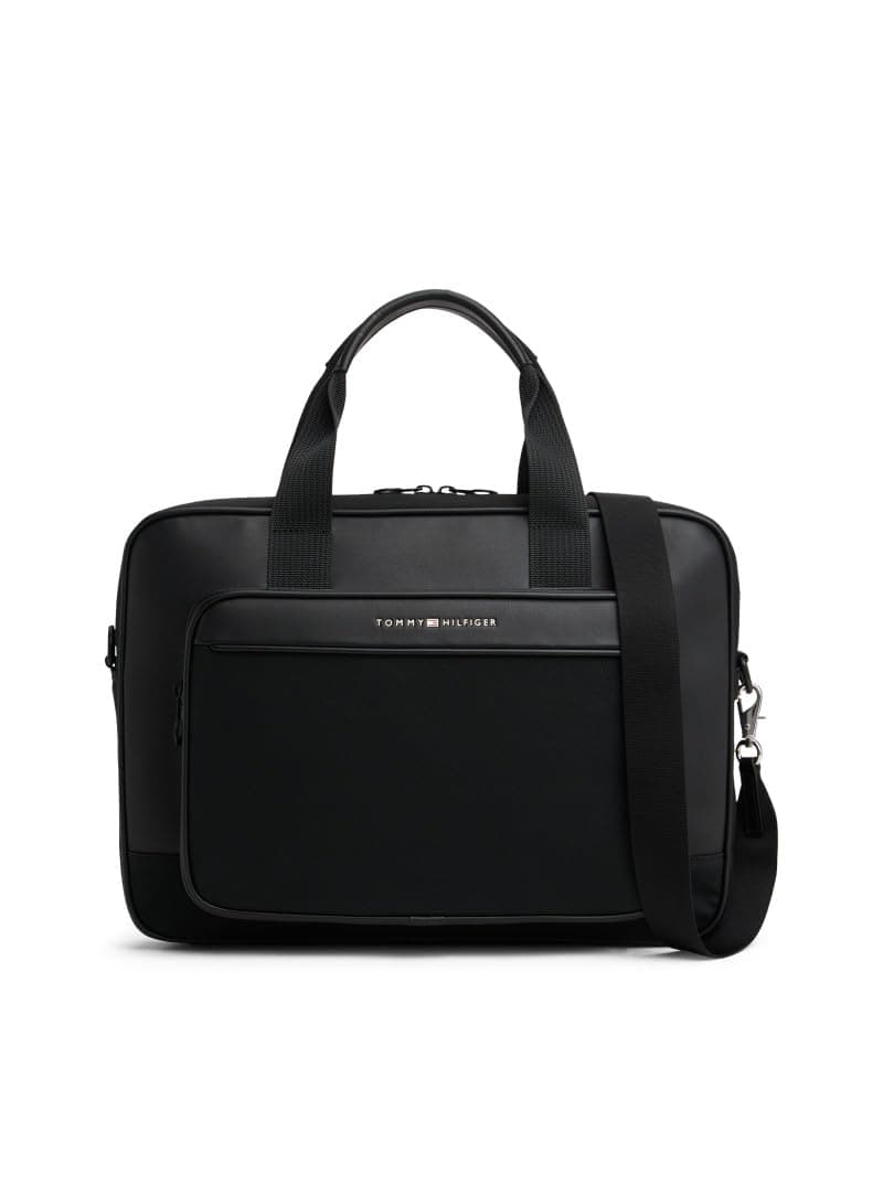 TOMMY HILFIGER TH FOUNDATION AM0AM13626 Computertasche für Herren, Schwarz, Einheitsgröße, Schwarz (Schwarz), One Size