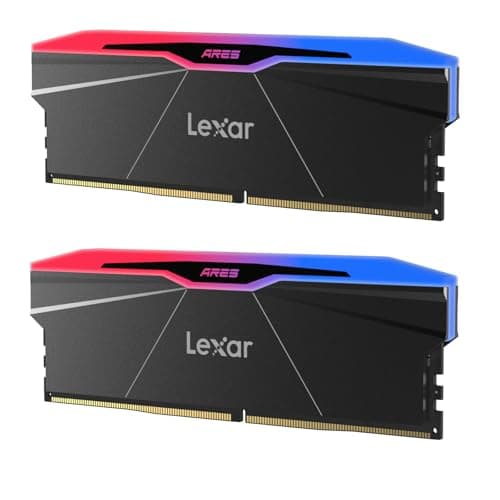 Lexar ARES Gen2 RGB DDR5 RAM 32GB Kit (2x16GB) 6400MHz CL32, DRAM UDIMM 288-Pin Memoria Desktop, Memoria da gioco, PC Memorie per Intel XMP 3.0/AMD EXPO/CL32-38-38-76/1,4V
