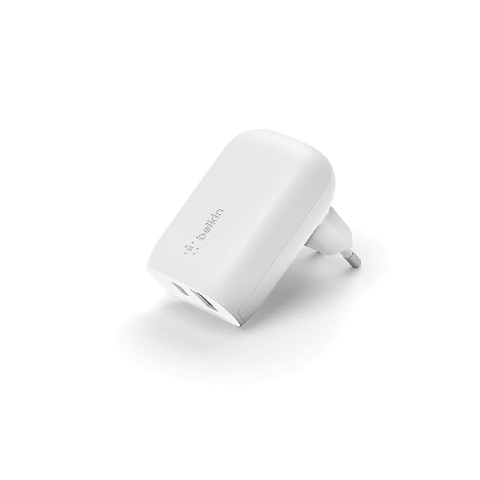 Belkin USB-C PPS PD Handy-Ladegerät, 37 W, mit 2 Anschlüssen, Power Delivery, 25-W-USBC- und 13-W-USB-Port zum Schnellladen, u.a. für Samsung Galaxy S23, S22, Ultra, Plus, Note 20, iPhone 14-Serie