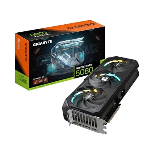 GIGABYTE GeForce RTX 5080 Gaming OC 16G WINDFORCE Grafikkarte Kühlsystem 16GB 256bit GDDR7 GV-N5080GAMING OC-16GD Grafikkarte