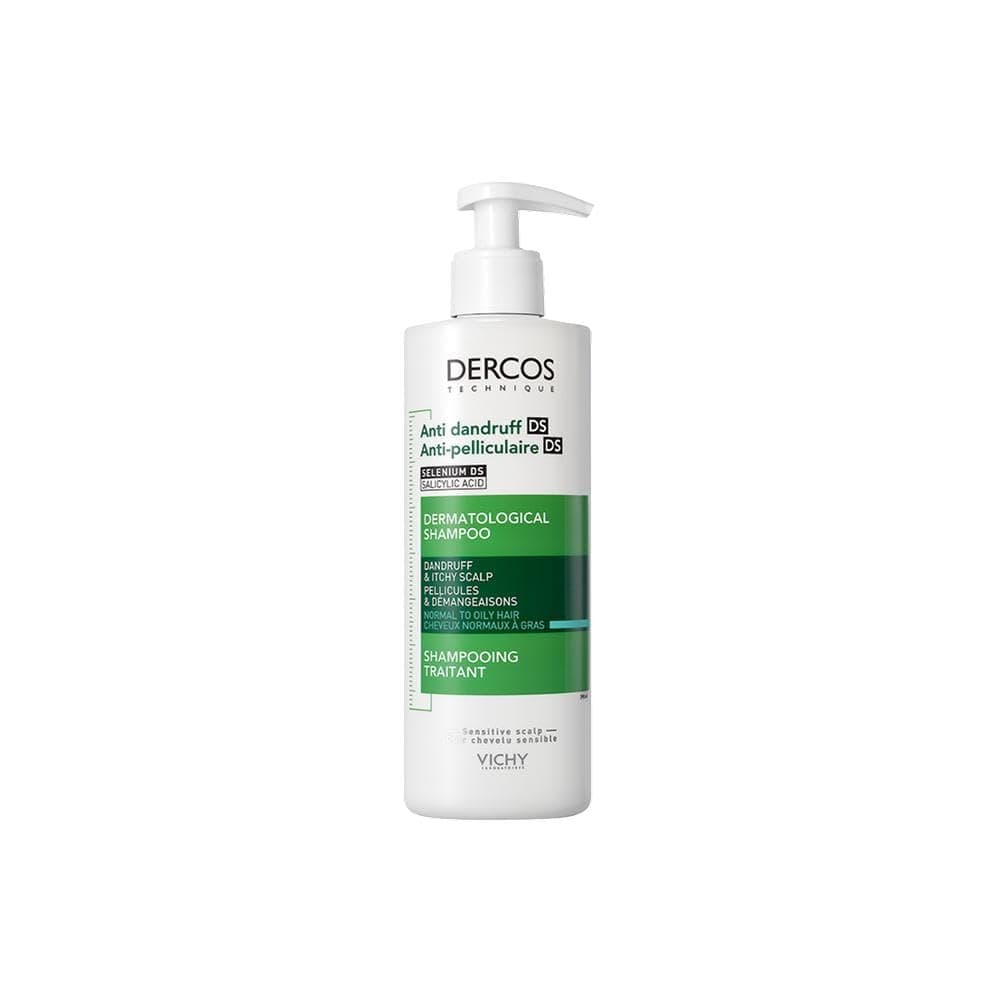Vichy Dercos, Shampoo Anti-Forfora DS, Per Capelli da Normali a Grassi, Azione Riequilibrante, Effetto Anti-Ricomparsa, Arricchito con Disolfuro di Selenio e Acido Salicilico