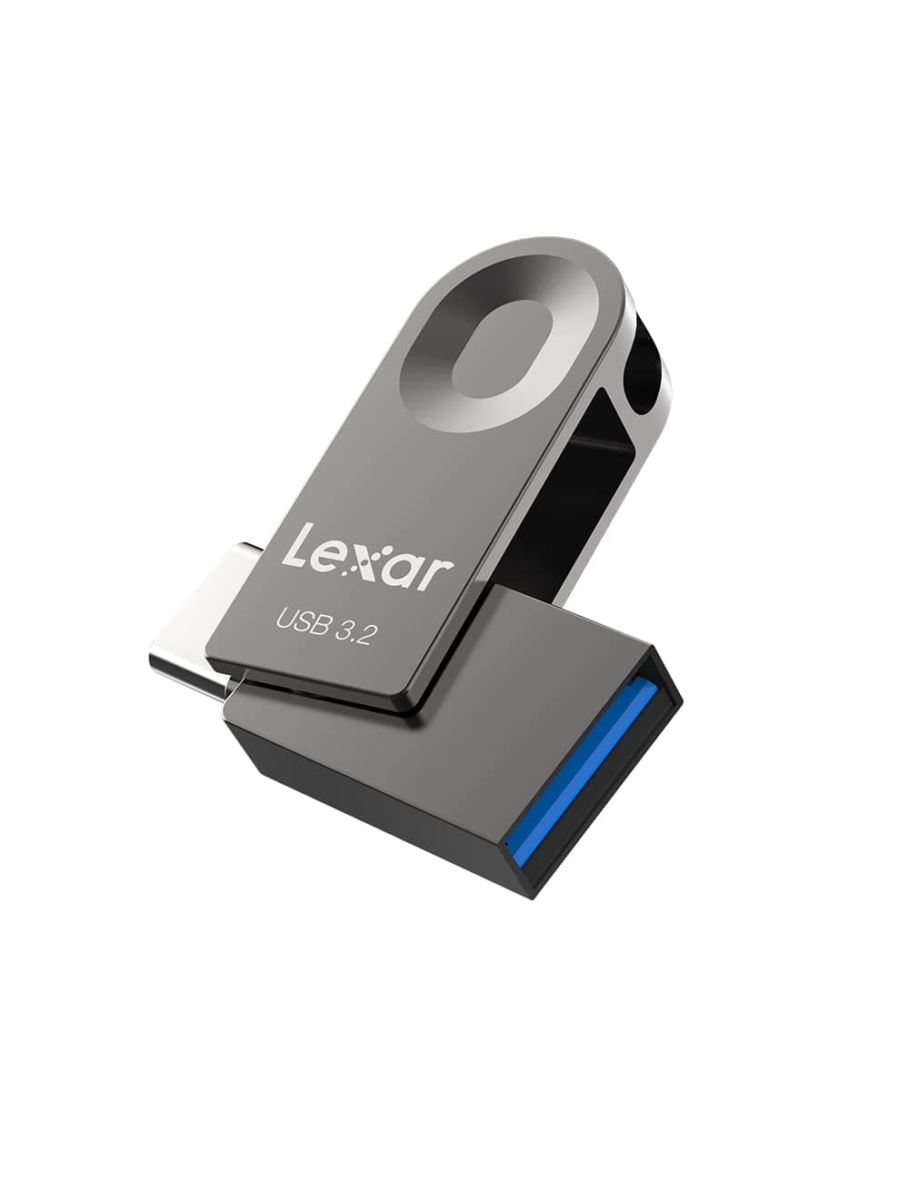 Lexar USB-Stick, 64 GB, USB C & USB A, USB 3.2 Gen 1, Speicherstick mit Einer Lesegeschwindigkeit von bis zu 100 MB/s, unterstützt OTG, JumpDrive Metall für Handy/PC/Auto/Tablet/Smartphone/TV