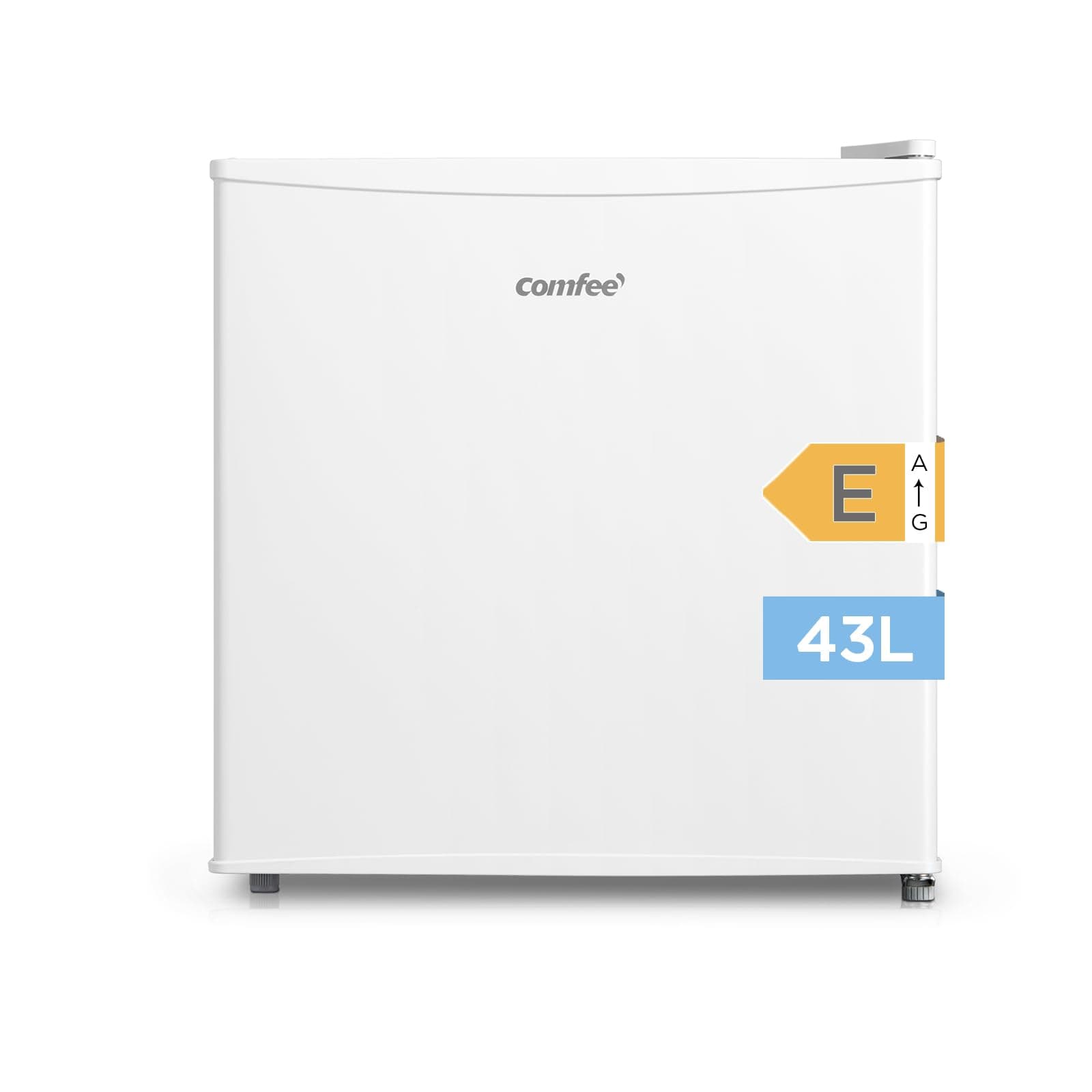 Comfee' RCD50WH2(E) Mini Frigorífico Bar, Pequeño Silencioso, Mono Puerta, para Aplicaciones en Hotel, Hogar, Oficina, 43L, Blanco, 47.2 x 45 x 49.2 cm