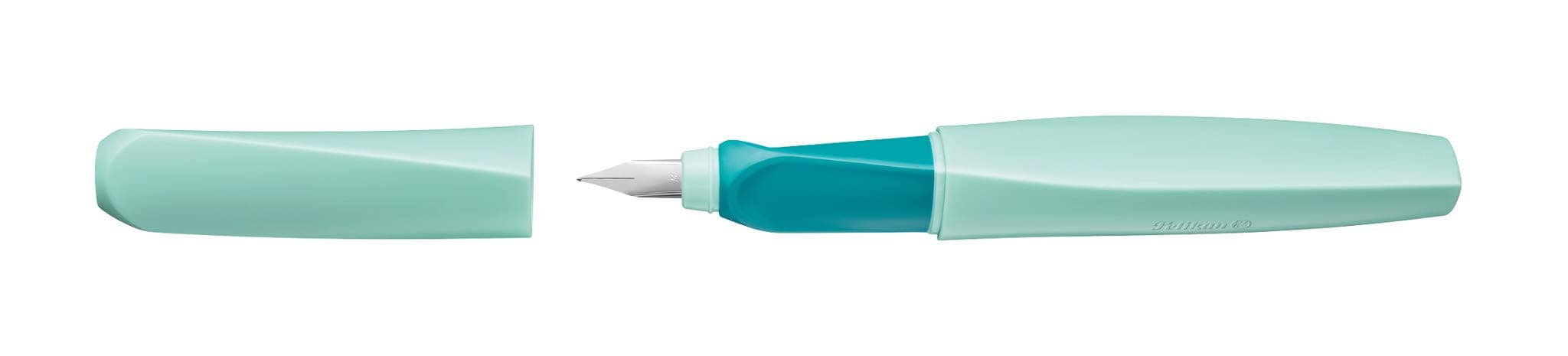 Pelikan Twist Füllhalter, Edelstahl-Feder in Strichbreite M inkl. Tintenpatrone, neo mint