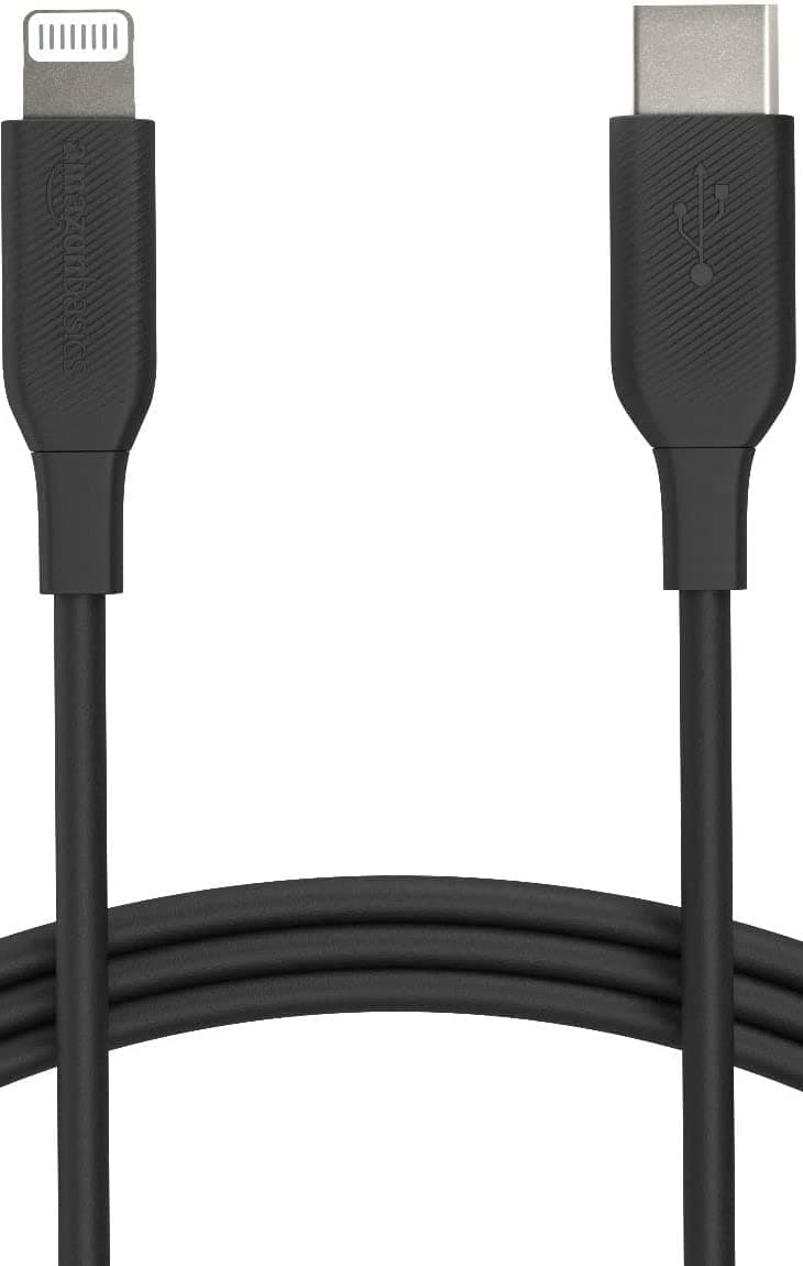 Amazon Basics USB-2.0 Typ-C auf Lightning-Kabel (MFi-zertifiziert), 1.8 m, Schwarz