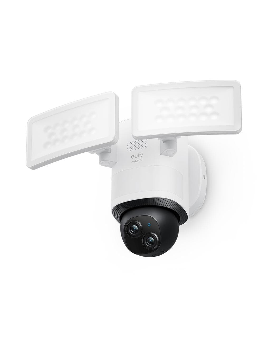 eufy Security Camera Floodlight E340 Filaire, Rotation à 360° et Inclinaison, Wi-FI Double Bande, caméra à Double Objectif, Compatible avec la HomeBase 3, Stockage Local, aucuns Frais mensuels
