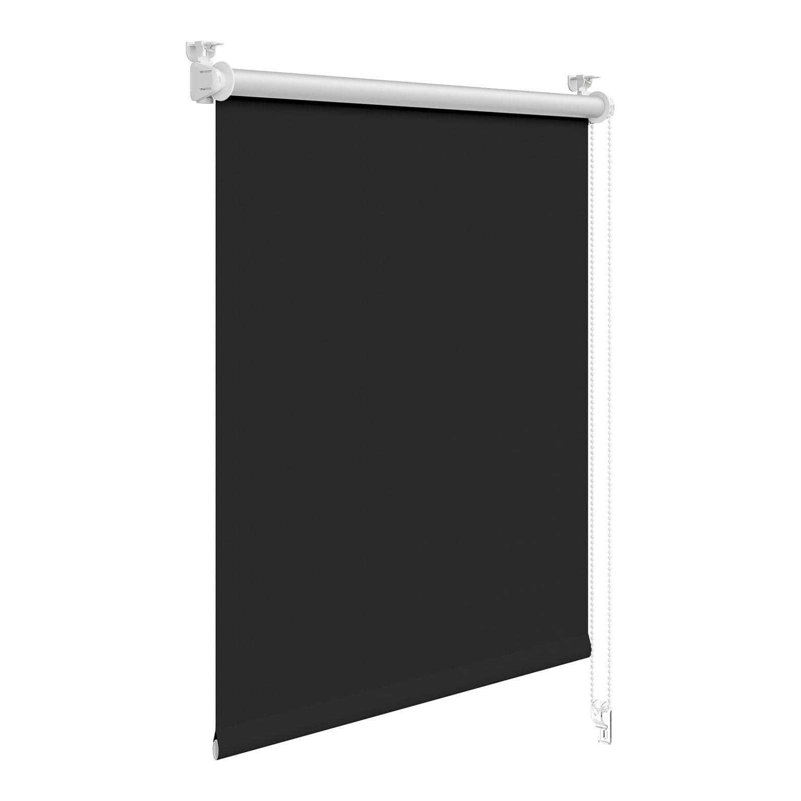 WOLTU Verdunkelungsrollo ohne Bohren, Thermo Verdunkelungsrollo mit Kette, Sichtschutz, für Türen und Fenster, 105 x 160 cm, Schwarz