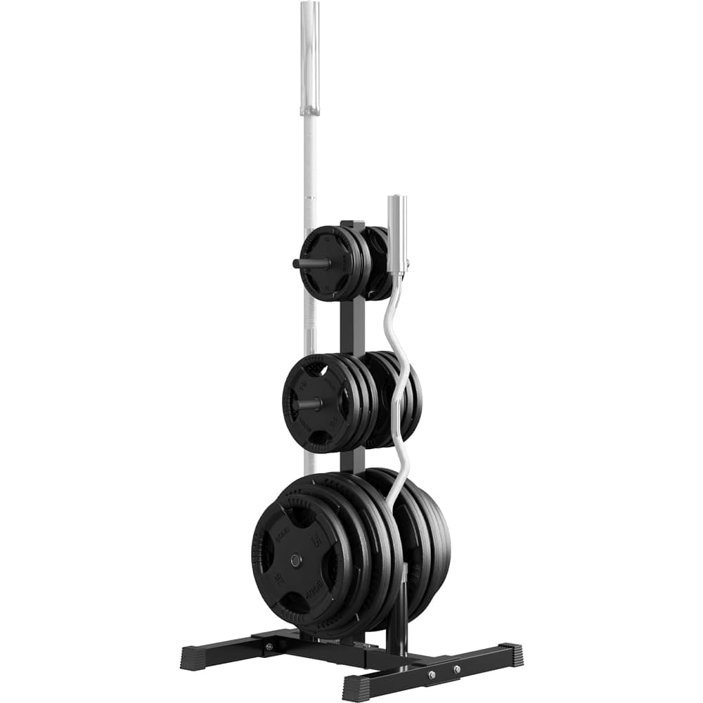 Yaheetech Soportes para Discos de Pesas Estándar Estante para Barras de Olímpicos Soporte Pesas y Mancuernas Ajustable Árbol de Disco Capacidad de 400 kg