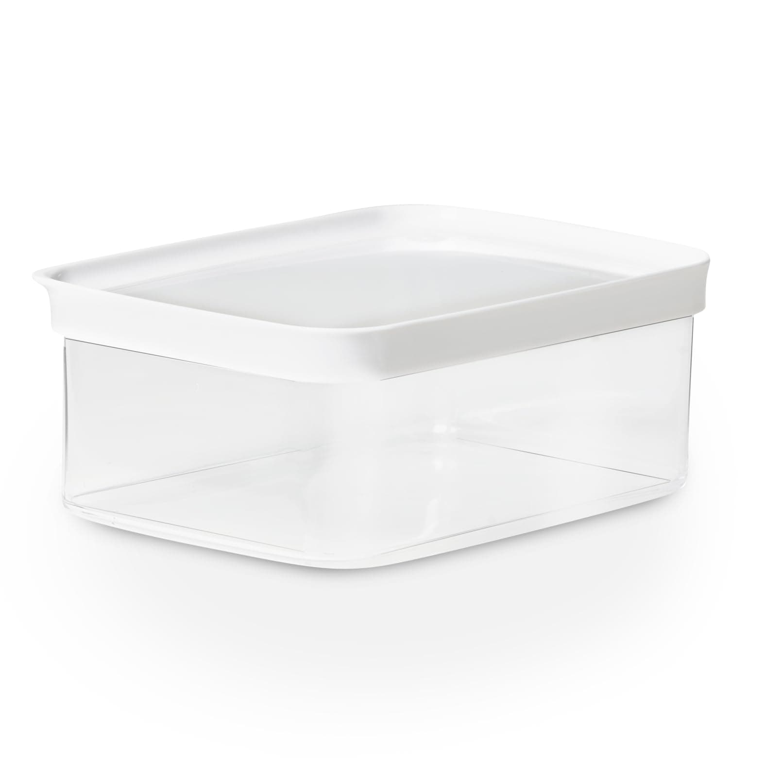 Emsa Optima Trockenvorratsdose 2 Liter, rechteckig, 100 Prozent sicher, hygienisch, platzeffizient, Frischedichtung, transparentes Design, Schnappverschluss, N1142200