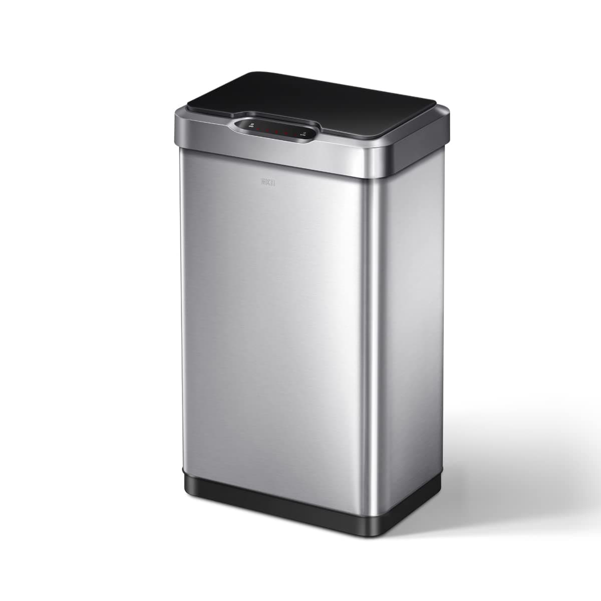 EKO Mirage-T | Cubo de Basura Cocina 50L con Sensor de Movimiento | Papelera Rectangular sin Contacto en Acero Inoxidable Cepillado