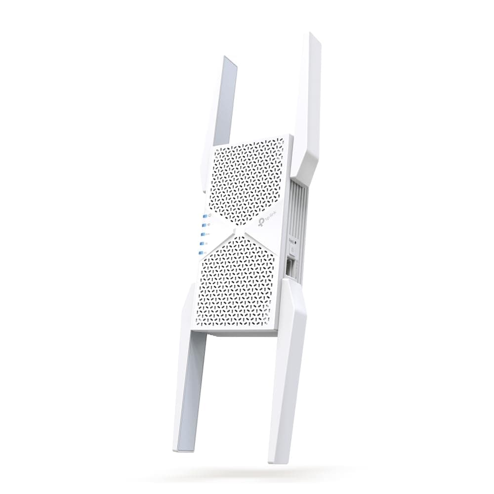 TP-Link RE655BE - Repetidor Wi-Fi 7 de Tres Bandas BE9300, hasta 5764 Mbps (6 GHz) + 2882 Mbps (5 GHz) + 688 Mbps (2,4 GHz), EasyMesh, 1 Puerto LAN de 2,5 Gigabit, 4 Antenas externas, WPAA