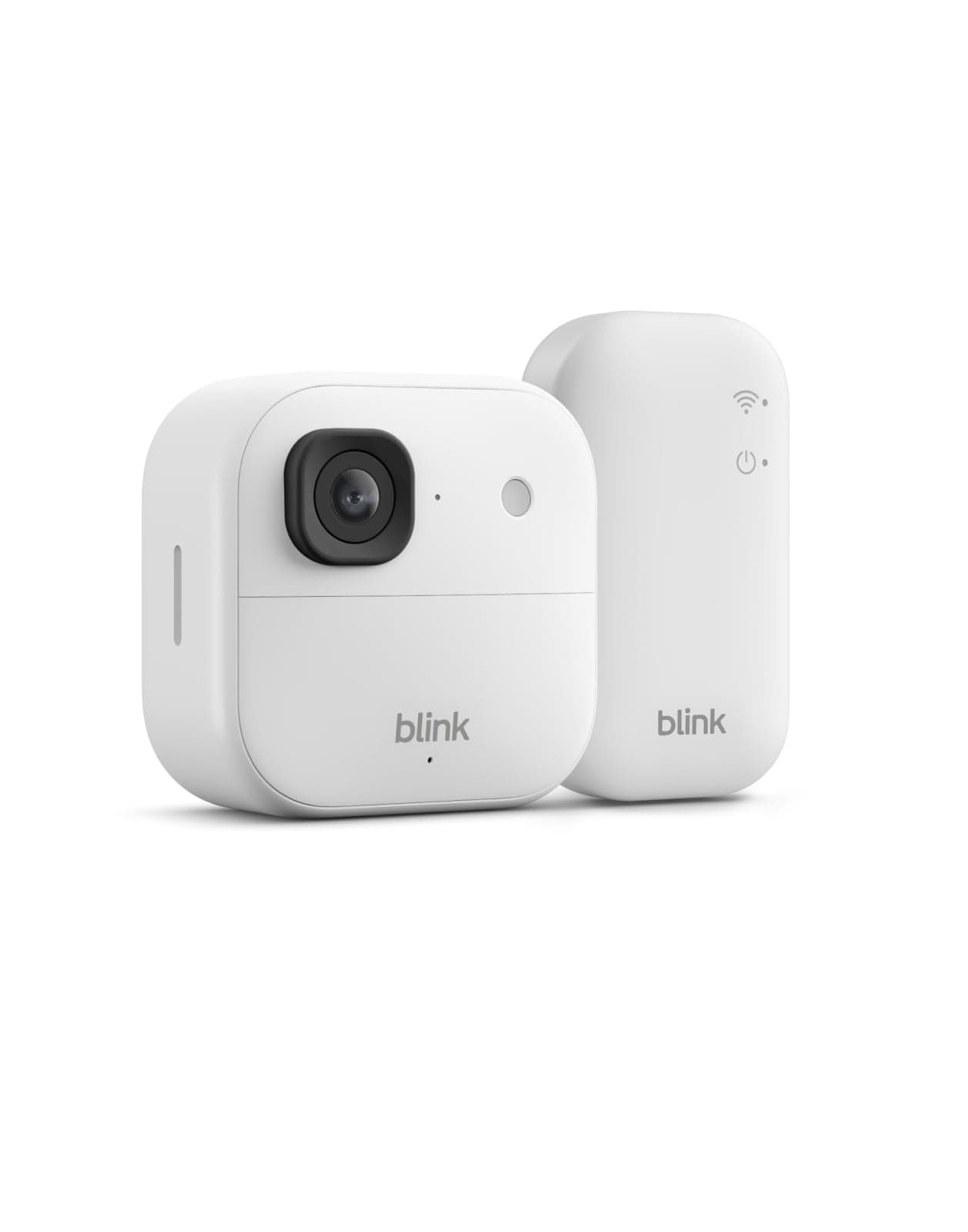 Cámara exterior 2K+ Blink (última generación) — cámara de seguridad inteligente inalámbrica, resolución de vídeo 2K, módulo de sincronización básico Incluido: sistema de 1 cámara, Blanco