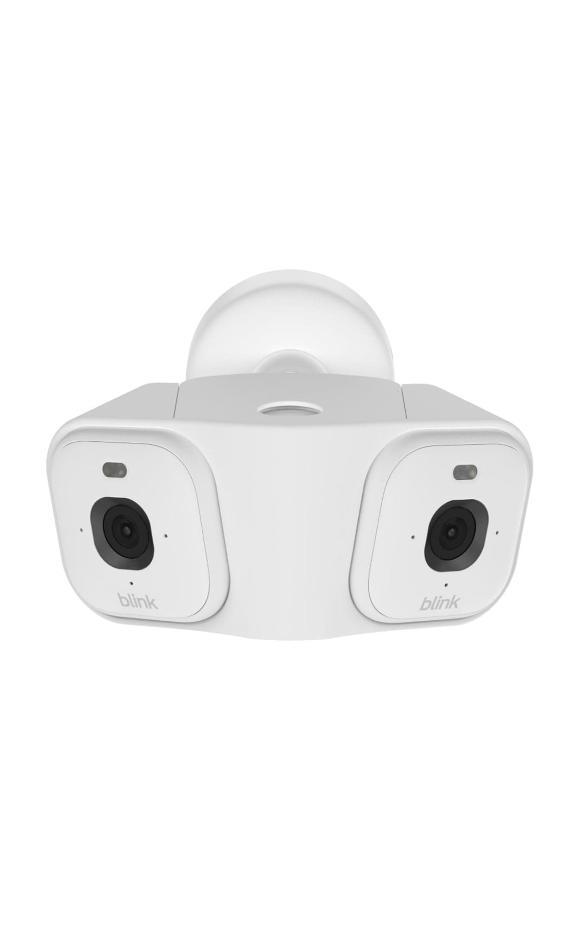 Blink Arc (neueste Generation) | mit Panorama-Ansicht [Funktion erfordert Plus-Abonnement], 180° Abdeckung, steckerfertiges Dual-Kamerasystem für Mini 2K+, einzelne Stromquelle | 2 Kameras – Weiß