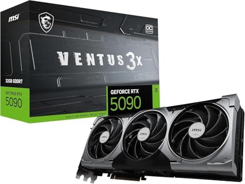 MSI GeForce RTX 5090 32G Ventus 3X OC — 32GB GDDR7 (28Gbps/512-bit), PCIe 5X 8, Boost: 2437 MHz, HDMI 2.1b, DisplayPort 2.1b