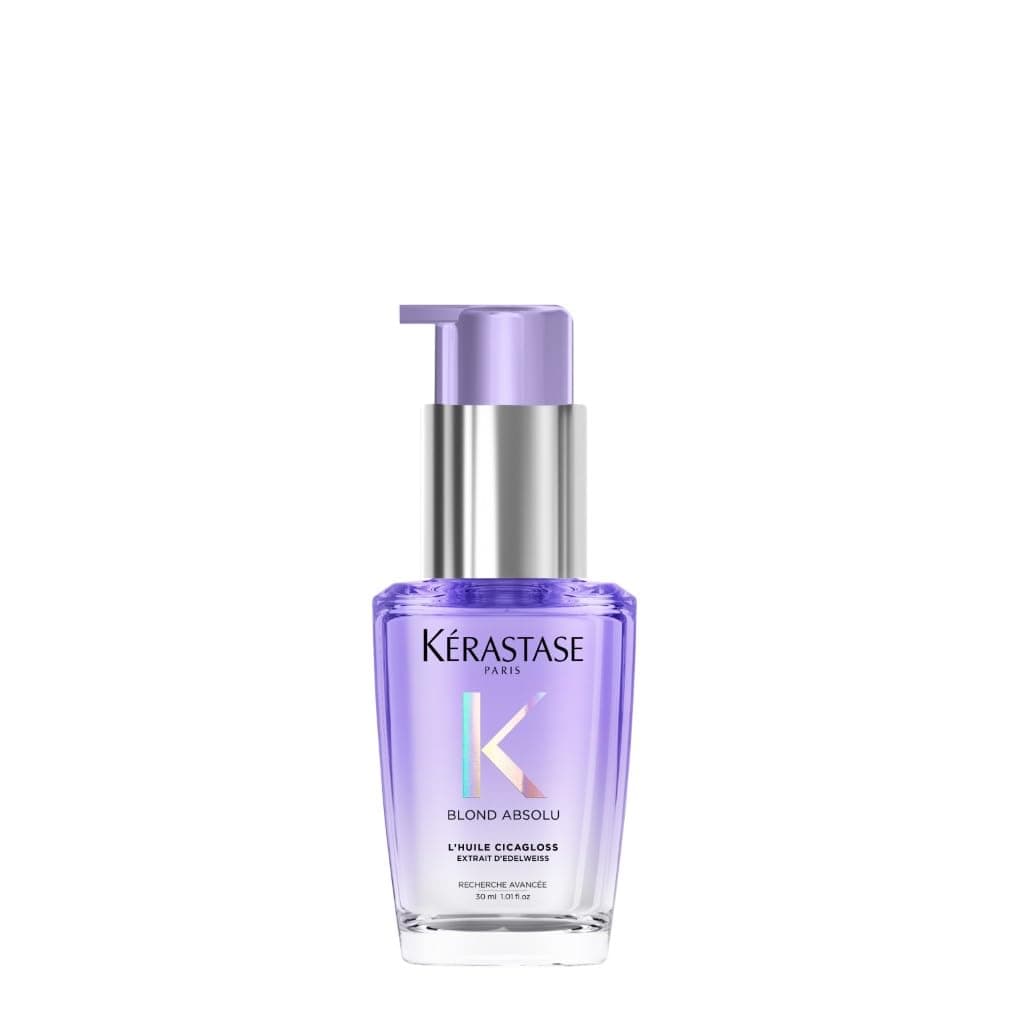 KÉRASTASE Blond Absolu - L'Huile Cicagloss Rechargeable - Huile Capillaire Brillance Multi-Usage - Soin Thermo-Protecteur Sans Rinçage - Extrait d'Edelweiss - Cheveux Blonds
