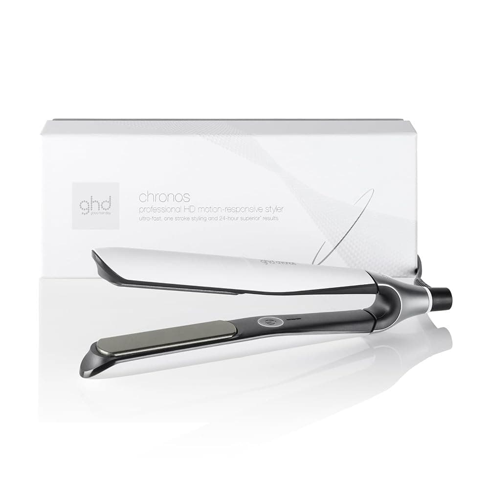 ghd chronos - plancha de pelo profesional, lisos, rizos y ondas de alta definición, 3 veces más rápida, tecnología HD motion-responsive, temperatura óptima de peinado 185ºC