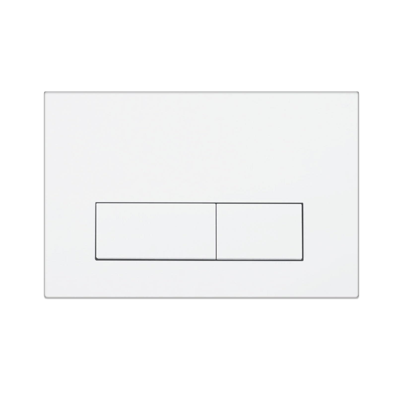 Mendorio Placca di Comando WC, Compatibile con Geberit Sigma, UP300 e UP320, Piastra Doppio Scarico, Dimensioni 246×164 mm, Completa di Set di Leve di Scarico e Telaio di Montaggio（Bianco).