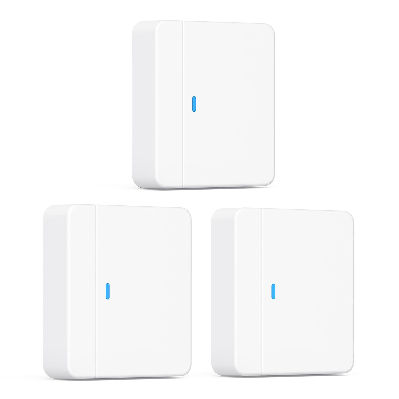 X-Sense Détecteur Ouverture de Porte, Alarme Porte et Fenêtre avec APP Notifications en Temps Réel, Station de Base SBS50 Requise, Compatible Alexa, SDS0A, Lot de 3