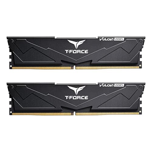 TEAMGROUP T-Force FLBD532G6000HC38ADC01 Vulcan DDR5 32GB (2x16GB) 6000MHz (PC5-48000) CL38 Desktop-Speichermodul RAM (schwarz)
