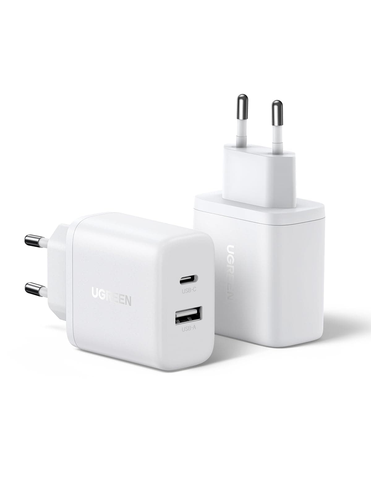 UGREEN USB C Ladegerät 2-Pack iPhone Schnellladegerät 2 Ports Netzteil PD 20W USB-C Adapter USB Stecker für iPhone 17, Air, 17 Pro Max, 16, 15, 14, 13, 12, iPad, Galaxy S24, S23, Pixel 9