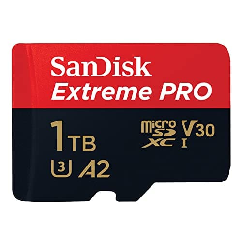 SanDisk Extreme PRO 1TB tarjeta microSDXC + adaptador SD + RescuePro Deluxe, hasta 200 MB/s, con Clase A2 de rendimiento de las aplicaciones UHS-I Class 10 U3 V30