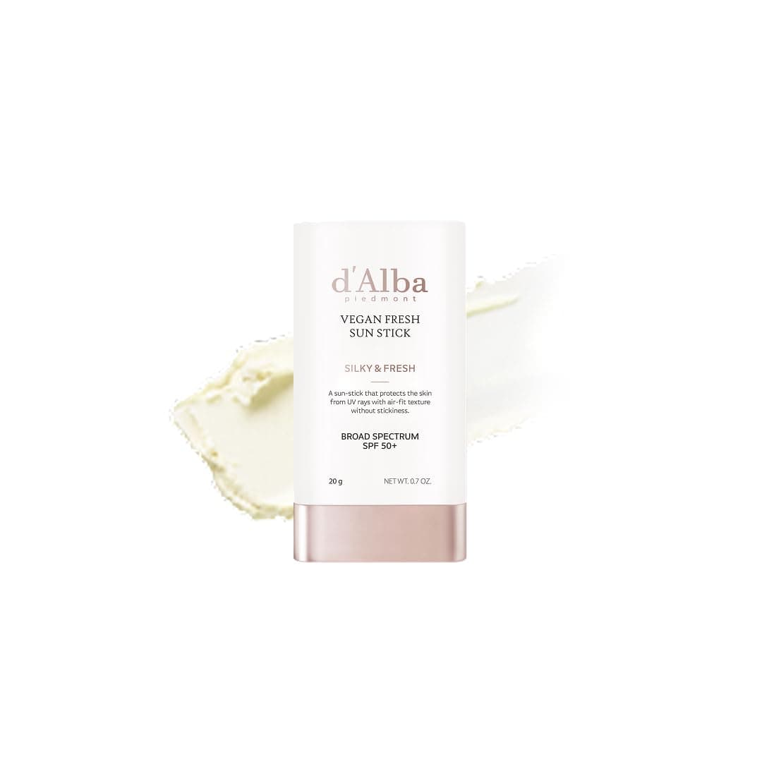 d'Alba Air Fit Fresh Stick SPF50+ PA++++, Vegano, No Pegajoso, Acabado Sedoso y Empolvado, Protección Solar Portátil, Cuidado de la Piel Coreano, 19 g / 0.67 oz