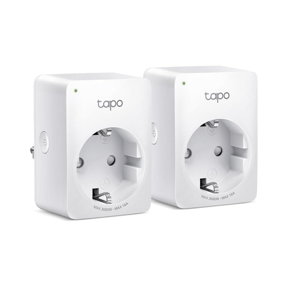 TP-Link Tapo Smart WLAN Steckdose Tapo P110 mit Energieverbrauchskontrolle, Smart Home Alexa Steckdose, funktioniert mit Alexa, Google Home, Sprachsteuerung, Fernzugriff, Mini, 2 pack