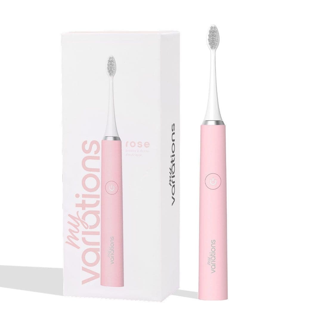 My Variations ® - Brosse à Dents Électrique - Technologie Sonique - 1 Mois d'Autonomie - 5 Modes de Brossage - Minuteur de 2 Min Intégré - Recommandé par les Dentistes - Chargement USB-C - Rose