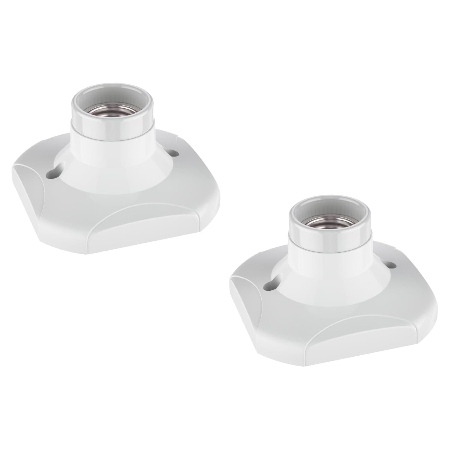 ledscom.de 2 Stück Deckenleuchte/Lampenfassung ELEKTRA, weiß, 1x E27 max. 60W