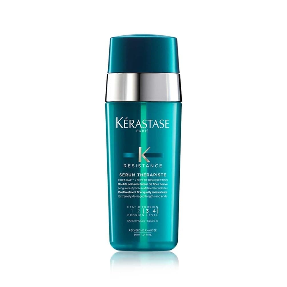 KÉRASTASE Résistance - Sérum Thérapiste - Double Soin Capillaire Sans Rinçage - Recréateur de Fibre Neuve - Répare & Lisse - Technologie FIBRA-KAP™ & Sève de Résurrection - Cheveux Très Abîmés - 30 ml