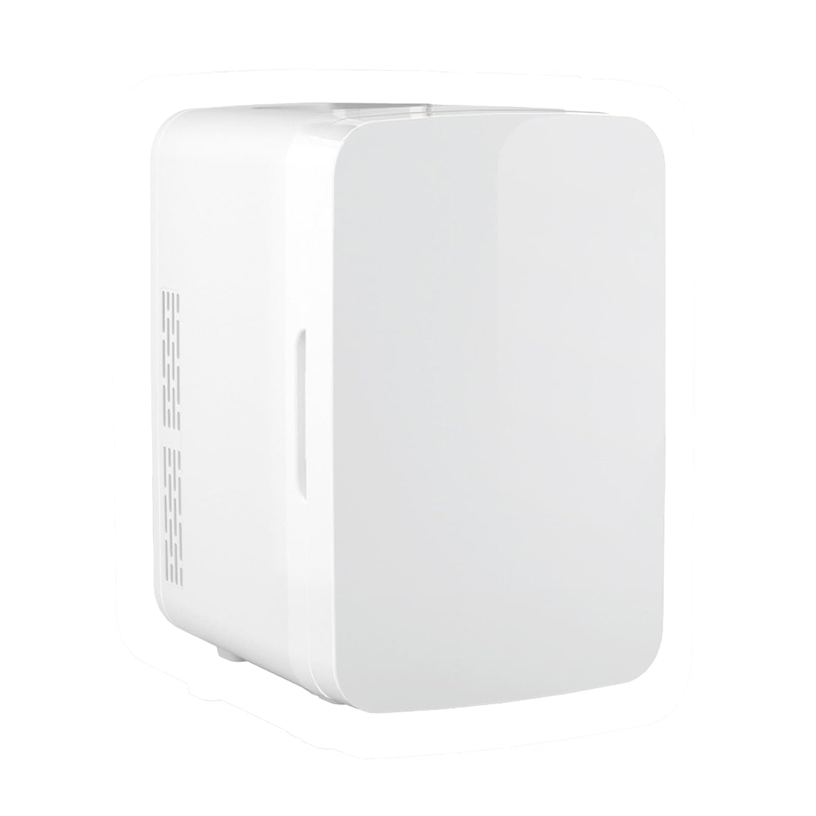 YASHE Mini Frigorifero, 10 Litri/12 Lattine Frigorifero per la Cura della Pelle per Camera da Letto, 110V AC/12V DC Termoelettrico Refrigeratore e Scaldavivande per Bevande, Ufficio, Auto, Bianco