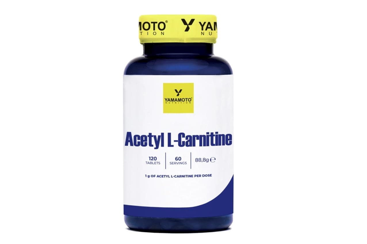YAMAMOTO Nutrition, Acetyl L-CARNITINE 60 compresse, Integratore Alimentare a Base di Acetil Carnitina 1000mg dose, Stimulant Free