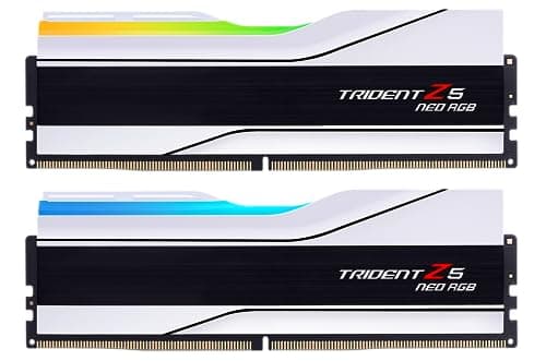 G.SKILL Trident Z5 Neo RGB Series (AMD Expo) DDR5 RAM 64 GB (2 x 32 GB) 6000MT/s CL30-36-36-96 1.40 V Memoria UDIMM para computadora de escritorio - Blanco mate (F5-6000J3036G32GX2-TZ5NRW)