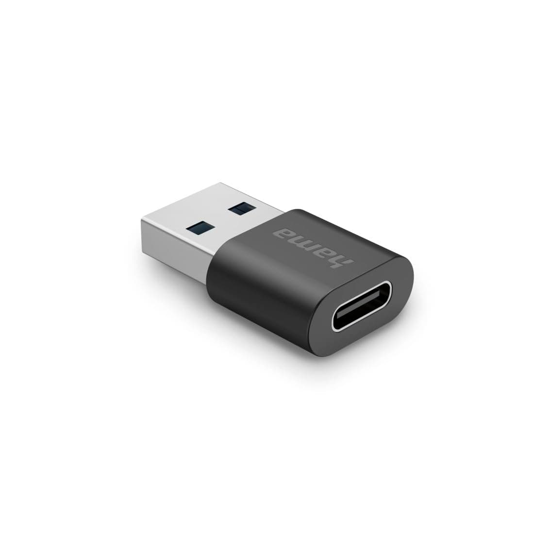 Hama USB C Adapter, USB A Stecker auf Buchse (Zum Verbinden von PC, Laptop, MacBook, Tablet, Kabel oder Hub, mit Super-Speed-Datenübertragung 10 Gbit/s, USB 3.2 Gen2)