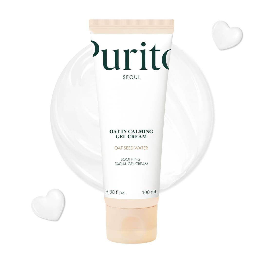PURITO Oat In Calming Gel Cream | Soothing solution for Sensitive Skin | Lightweight, Non-Comedogenic, Fragrance-Free, Vegan & Cruelty-free | Korean Skincare, 100mL 3.38 fl.oz