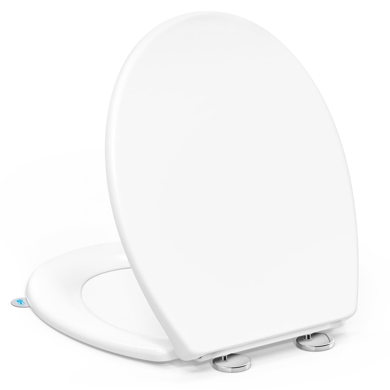 YEAUPE PRO Abattant WC Universel Forme O avec Frein de Chute, Lunette de Toilette Blanche Universelle, Facile à Nettoyer, Peut Supporter 150 Kg, Blance, 44,6 * 37,2 * 5,2 CM
