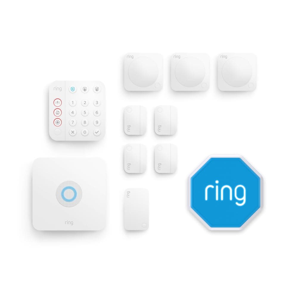 Kit Ring Alarm - L + sirène extérieure | Alarme de maisonsans fil connectée, système de sécurité avec surveillance assistée en option | Sans engagement à long terme, Fonctionne avec Alexa